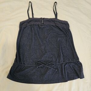 (SM) Drawstring Cinch Waist Tank Top